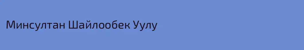 Минсултан Шайлообек Уулу